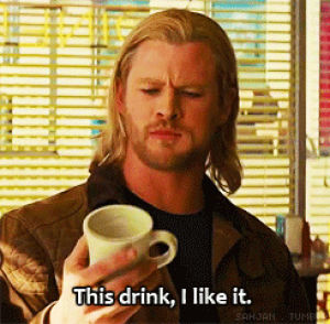 another,hemsworth,chris hemsworth,smashing,movie,drink,like,thor,cup,i like it,this drink