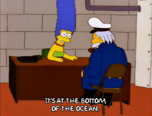 sea captain,lost,marge simpson,season 8,episode 22,ocean,8x22,horatio mccallister