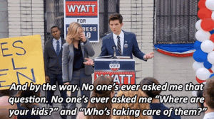 television,love,girl,parks and recreation,girls,woman,politics,parks and rec,work,amy poehler,leslie knope,women,silly,mother,wife,father,feminism,husband,questions,career,hairstyle,choice,parent,7x09
