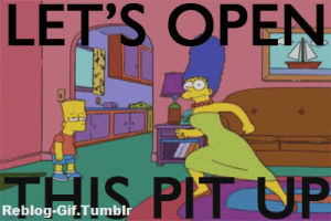 marge simpson,dancing,party,lets open this pit up,simpsons