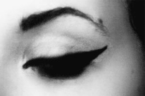 black and white,vintage,eyes,makeup,make up,eyeliner