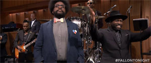 the roots,questlove,black thought,reaction,comedy,relatable,bow,bow down,bowing,child of the desert