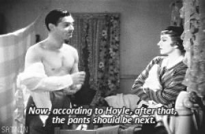 clark gable,film,vintage,history,old hollywood,1930s,30s,claudette colbert,it happened one night,1934,ihon,what a tease
