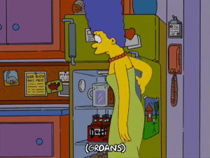 marge simpson,angry,season 16,episode 2,hungry,frustrated,stress,16x02,door closed