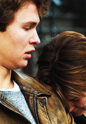 couple,the fault in our stars,fault in our stars,hazel grace,ansel elgort,augustus waters,love,movie,pain,tears,words,movie quotes,tfios,tfios movie,hazel grace lancaster