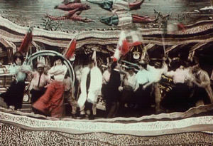 melies,1907,silent film,george melies,film,dancing,party,vintage,cinema,france,tunnel,flags,french cinema,early film,georges mlis,tmz
