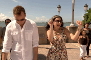 stacy london,happy,dancing,excited,sunglasses,clinton kelly