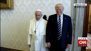 donald trump,handsy,unrequited love,pope,pope francis,trump pope,hand holding,slap hand