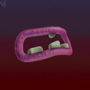 pills,looping,mouth,chewing,3d,psychedelic,drugs,karl,jahnke