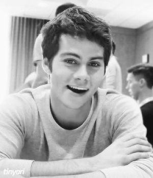 dylan o brien,black and white,smile