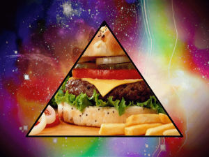 hamburguer,papas fritas,space,galaxy,triangle,hot dog,tringulo,food fast