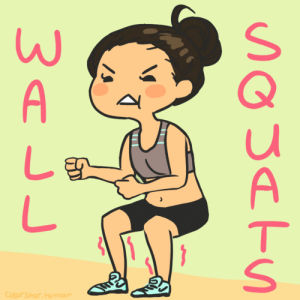 squats,fitness,wall,burn,health,fit,wall squats