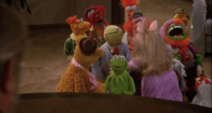 kermit,chicken,muppets,miss piggy,animal,rats,rolf