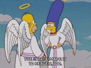 homer simpson,marge simpson,episode 1,angry,season 16,marge,angels,heaven,16x01