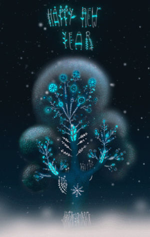 art,loop,new,snow,blue,winter,magic,tree,year,glow,chemical sister,i cant hear you,lo pan