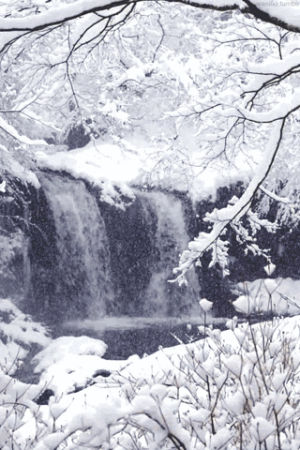 waterfall,landscape,nature,snow,winter