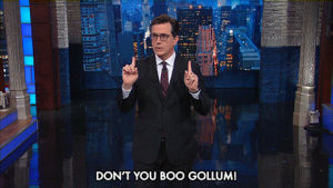 gollum,stephen colbert,the hobbit,boo,lord of the rings,late show,tolkien