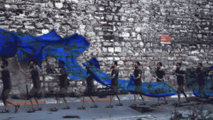 2013,art,loop,blue,flag,pattern,istanbul,clones,erdal inci
