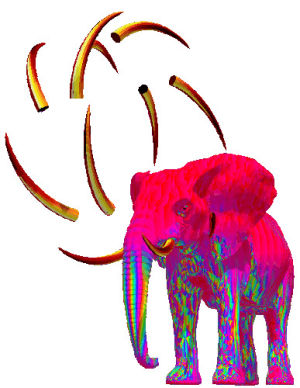 elephant,transparent,artists on tumblr,psychedelic,colorful,glitching,tusk,tusks