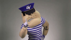 louie the laker,no no,gvsu,grand valley,grand valley state,finger waggle