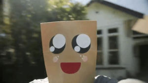 paper bag,happy,smile,excited,spinning,soulpancake,dizzy,giddy