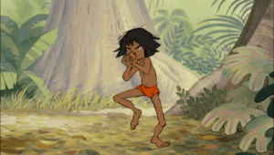 mowgli,jungle,angry,jump,the jungle book,kicks,no you shut up
