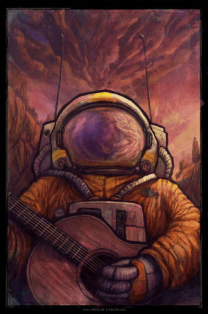 illustration,guitar,music,space