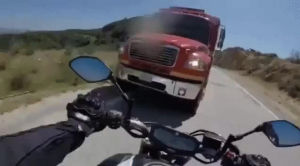 motorcycle,truck,collision,head,fire