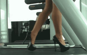 high heels,exercise,treadmill
