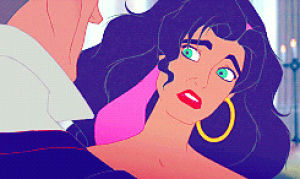 esmeralda,ah,the hunchback of notre dame,disney,scared,awkward,nope,gross,fear,ew,um