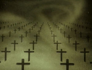 death,mist,dark,graveyard,night,spooky,sovjet animation,crosses,sovjet,sovjet propaganda
