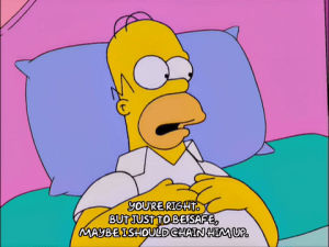Гомер симпсон в кровати