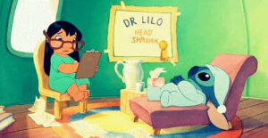 doctor,psychologist,stitch,lilo and stitch,write,writing,notes,dr lilo,care,you okay,shrink,are you okay,caring,lilo pelekai,how are you feeling,head stitch,takig notes