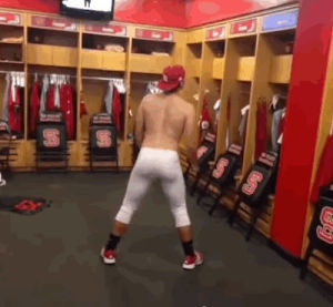 locker room,twerk,butt,baseball player