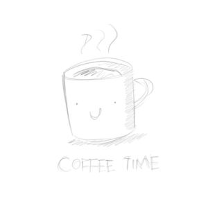 hoppip,time,drawing,imt,coffee,coffee time,like now,its always coffee time,food drink