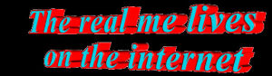 transparent,red,internet,animatedtext,wordart,real me,reailty,the real me lives on the internet,del