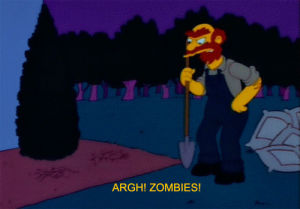 zombie,groundskeeper willie,halloween,treehouse of horror,simpsons