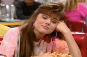 tired,kelly kapowski,study,kelly,sad face,exhausted,studying,food coma,sleepy,saved by the bell,all nighter