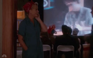 rosie the riveter costume,halloween,season 5,parks and recreation,episode 5,amy poehler,parks and rec,leslie knope