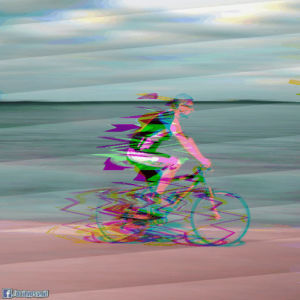 bicycle,glitch,vhs,trippy,psychedelic,visual,effect,rgb