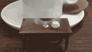 optical illusion,loop,tea,teacup