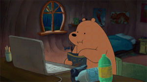 computer,we bare bears,bear,bears