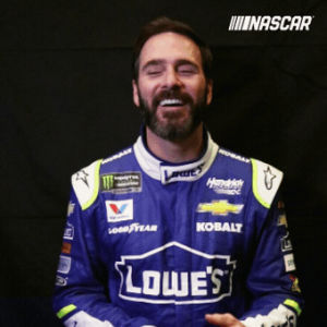 nascar,nascar driver reactions,jimmie johnson,point and laugh