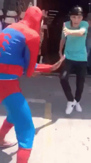 spiderman,dance,off