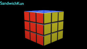 rubix cube,animation,rubik,deviantart,cube,threesome
