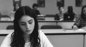 lily collins,stuck in love,absent,love,happy,girl,boy,stare