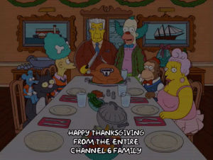 krusty the klown,season 15,episode 7,thanksgiving,dinner,turkey,sideshow mel,itchy,scratchy,freaks,15x07,dysfunctional,channel 6,mr teeny