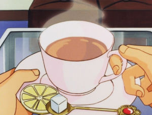 anime food,kimagure orange road,tea,hot tea