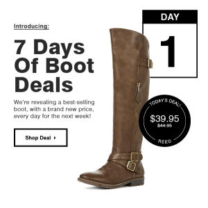 boots,justfab,open,days,deal,introducing,todays,mill