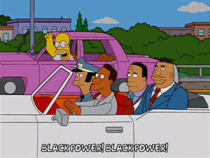 black power,dr hibbert,homer simpson,season 14,episode 15,driving,barney gumble,14x15,convertible,officer lou